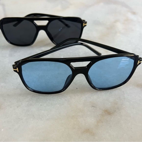 Accessories - Set of 2 Sunglasses! Black & Black Marching Retro Sunglasses Set